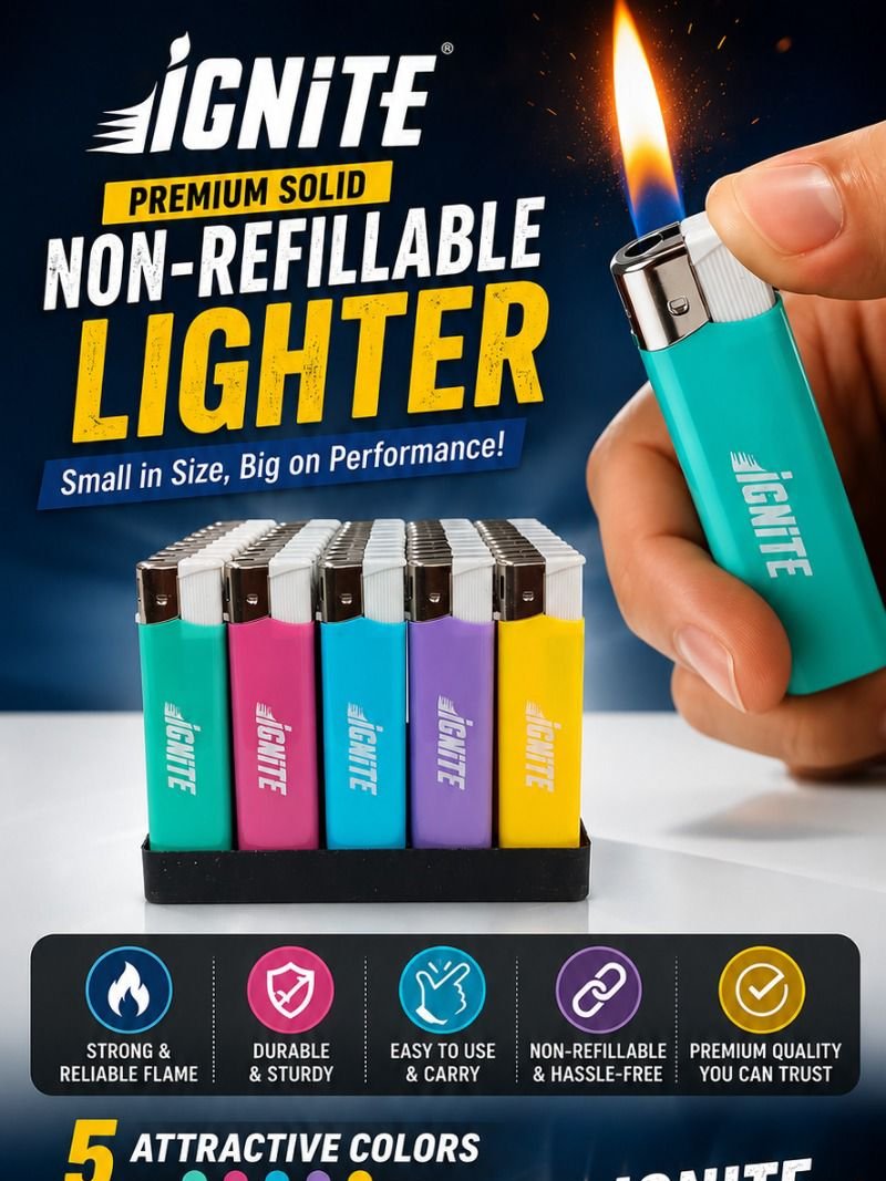 IGNITE disposable gas lighter packaging